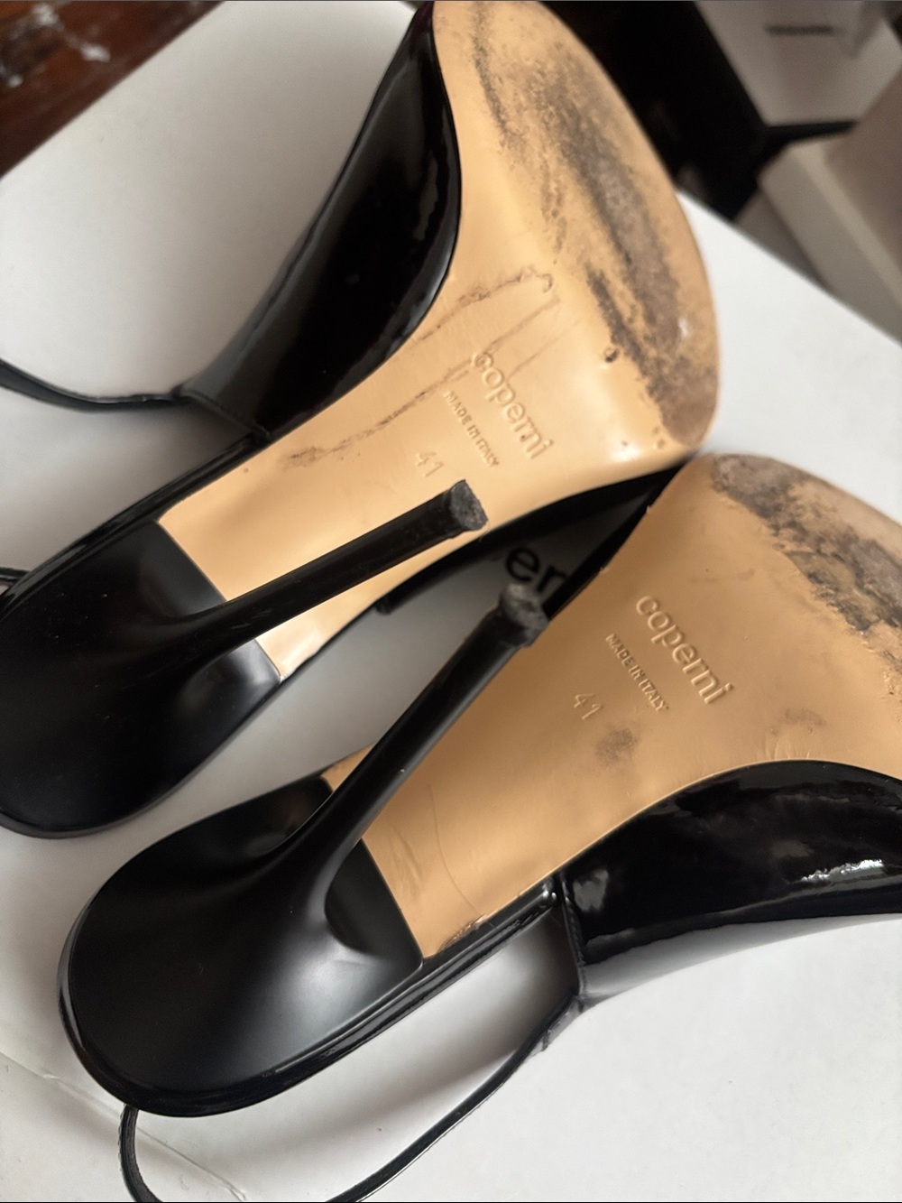 Coperni Black Patent Slingback Pumps - Glossy Rounded Toe - Picture 3 of 4